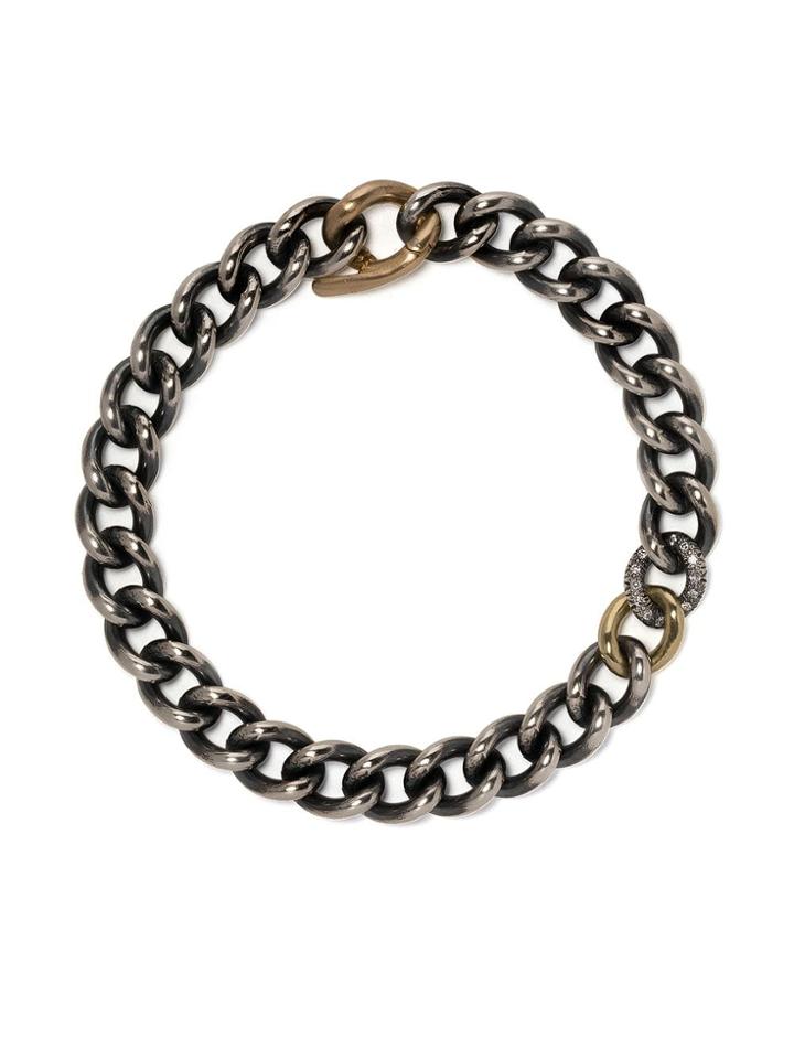 Hum 18kt Diamond Chain Bracelet - Silver And Gold