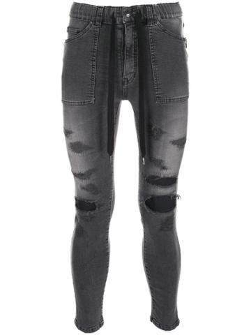 Roarguns Distressed Skinny Jeans - Grey