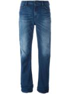 Diesel Distressed Regular Jeans, Women's, Size: 27, Blue, Cotton/lyocell/spandex/elastane
