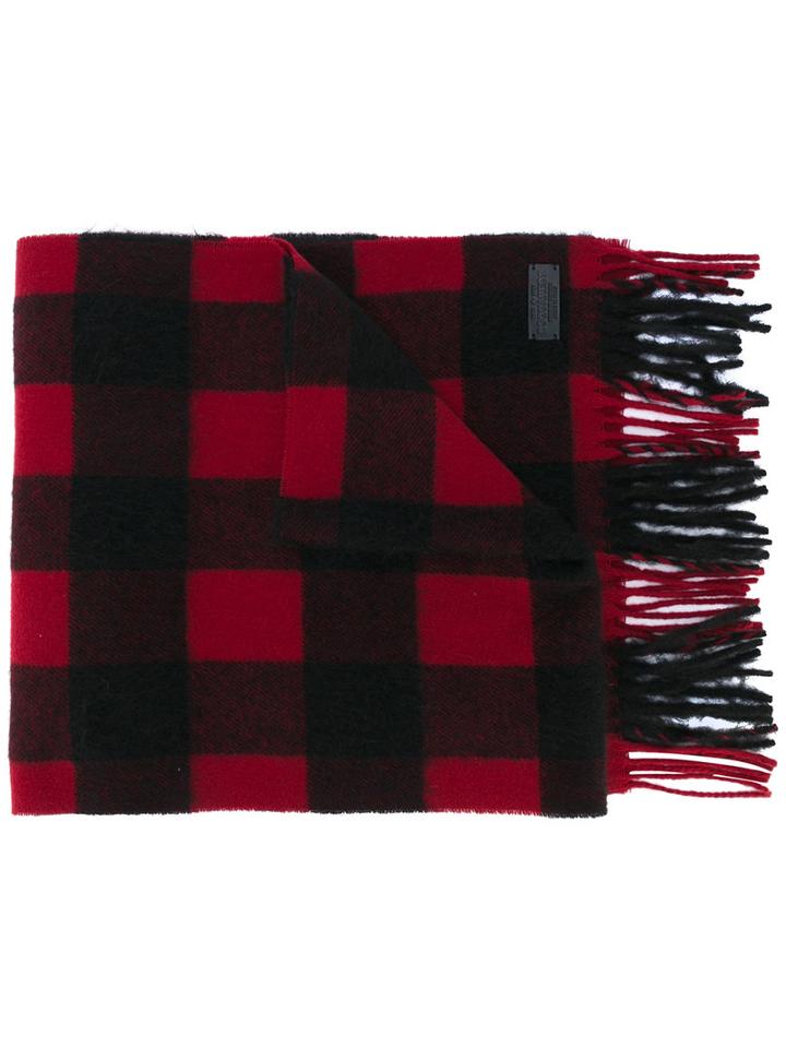 Dsquared2 - Check Scarf - Men - Polyamide/alpaca/virgin Wool - One Size, Black, Polyamide/alpaca/virgin Wool
