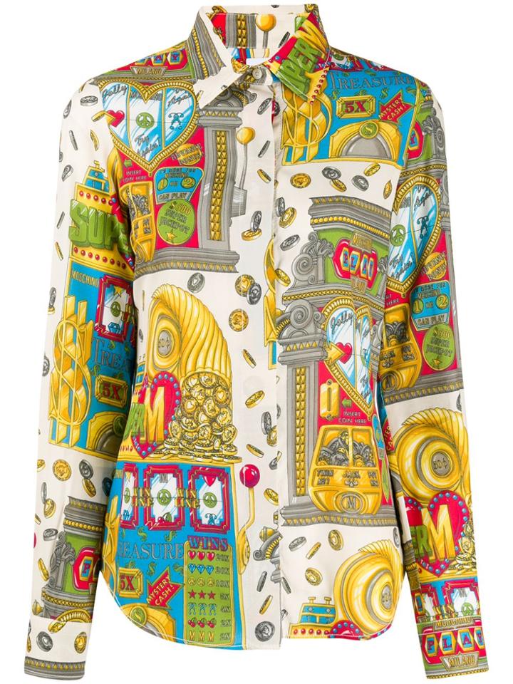 Moschino Slot Machine Printed Blouse - Neutrals