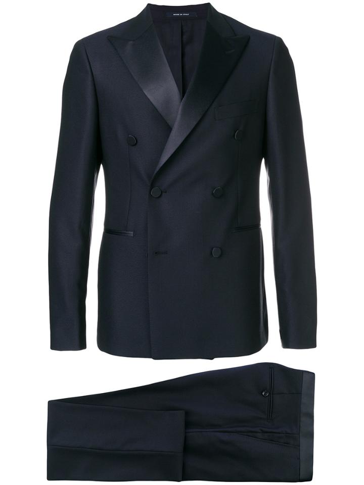 Tagliatore Double Breasted Tuxedo - Black