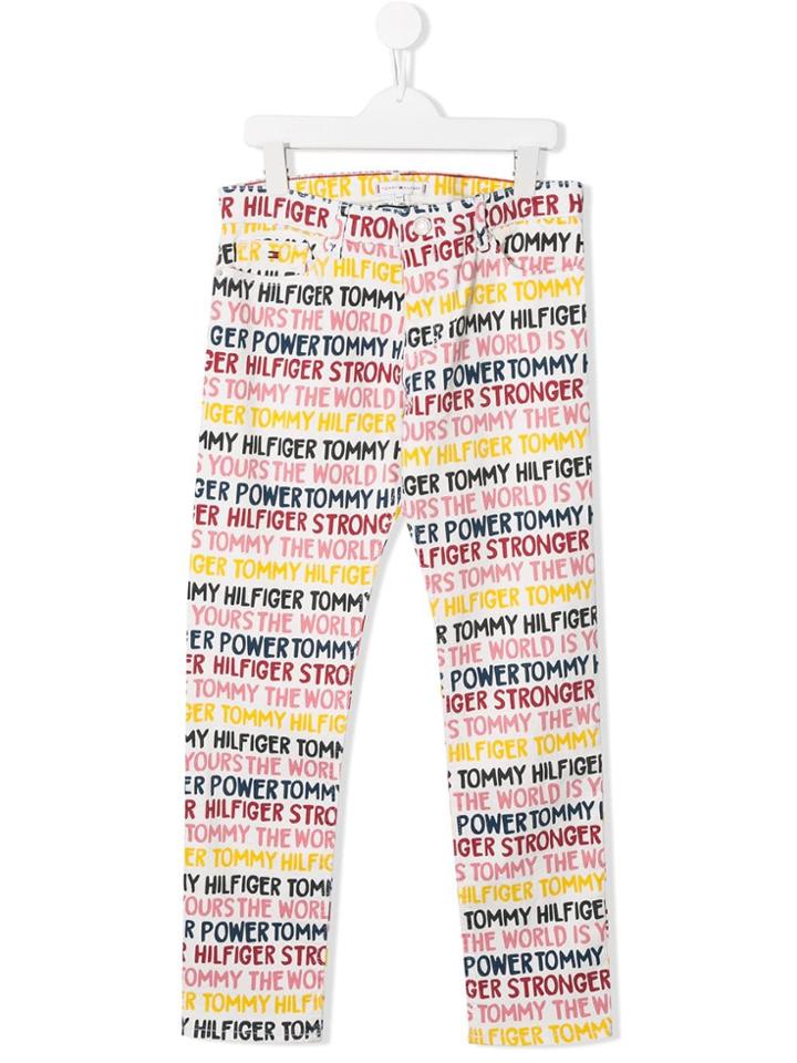 Tommy Hilfiger Junior Teen Lettering Trousers - White