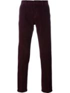 Ami Alexandre Mattiussi Corduroy Trousers, Men's, Size: Medium, Pink/purple, Cotton