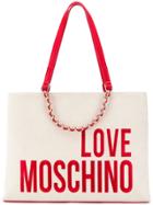 Love Moschino Logo Print Shopper Tote - Neutrals