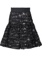 Dolce & Gabbana Metallic Cloqué Skirt, Women's, Size: 40, Black, Silk/polyamide/polyester/acetate