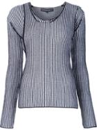 Y / Project Ribbed Asymmetric Two-piece Sweater Set