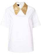 Rochas Straight Fit Blouse - White