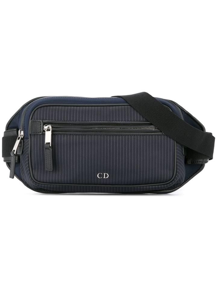 Christian Dior Vintage Stripe Waist Bumbag - Blue