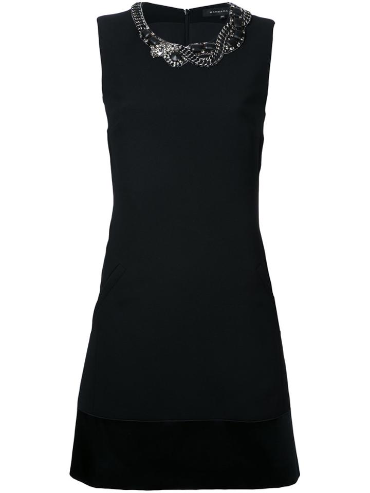 Barbara Bui Embellished Neck Mini Dress - Black