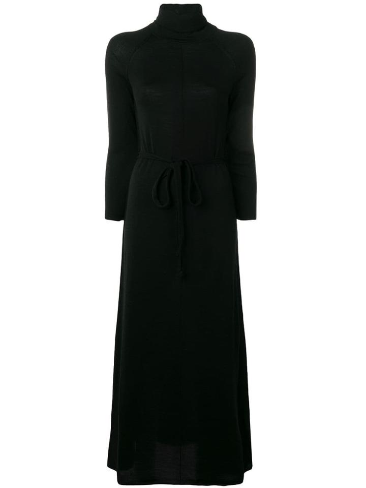 Forte Forte Tie Waist Flared Dress - Black