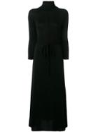 Forte Forte Tie Waist Flared Dress - Black