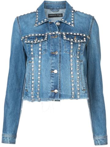 Veronica Beard Embellished Denim Jacket - Blue