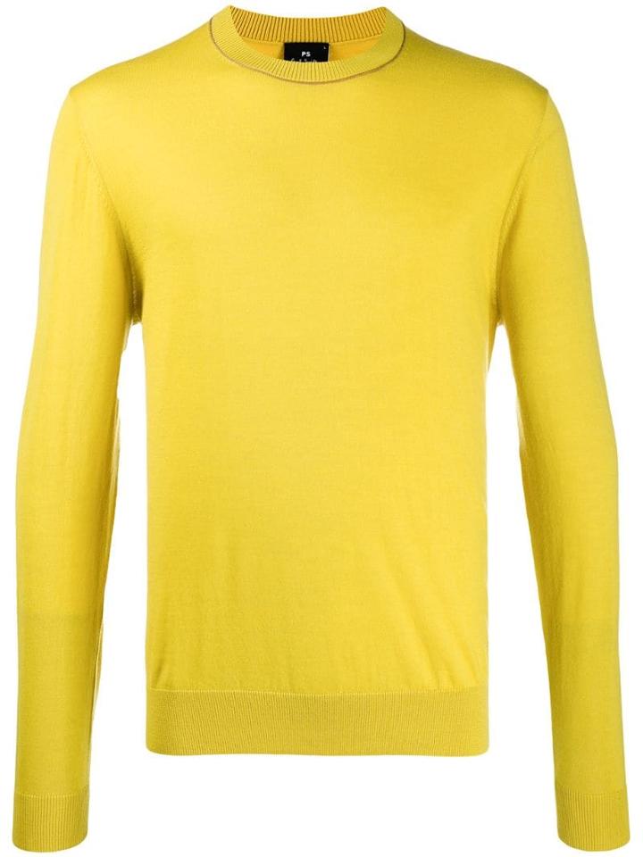 Ps Paul Smith Long Sleeve Knit Jumper - Yellow