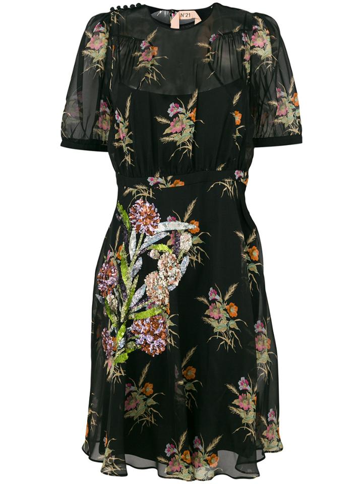 No21 Floral - Black