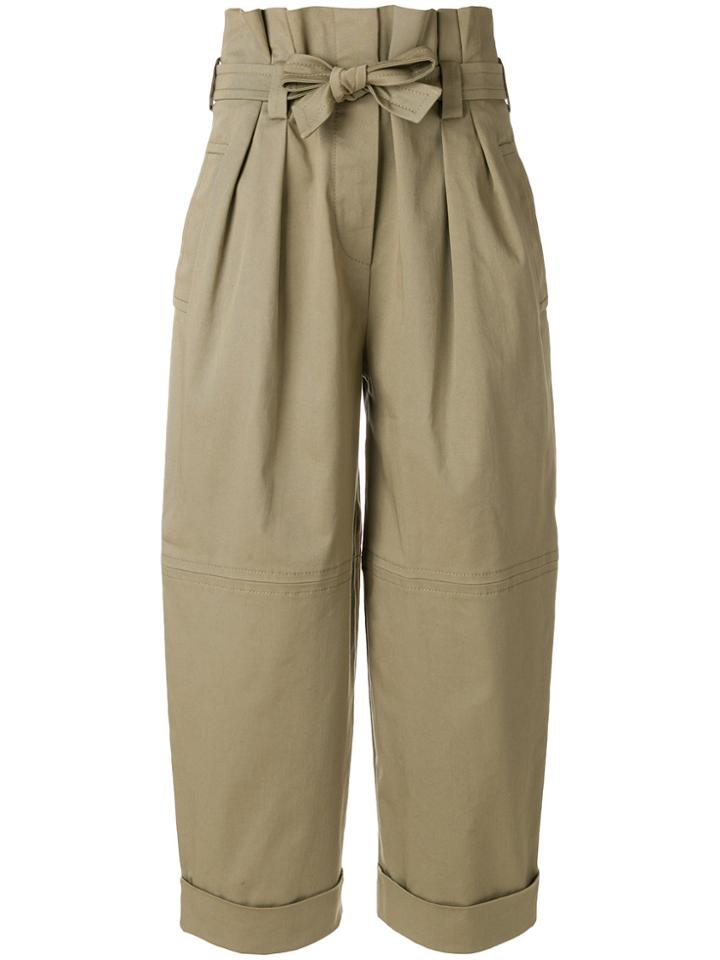 Alberta Ferretti Cropped Trousers - Green