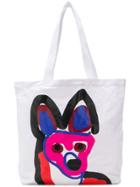 Maison Kitsuné Acid Fox Tote Bag - White