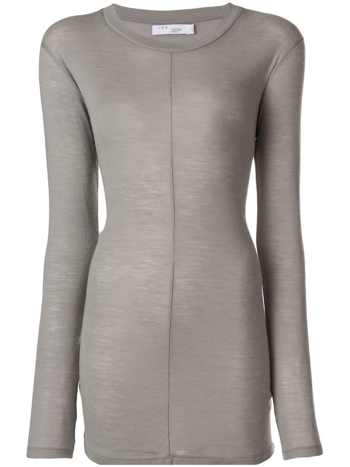 Iro Longline Fitted Top - Grey