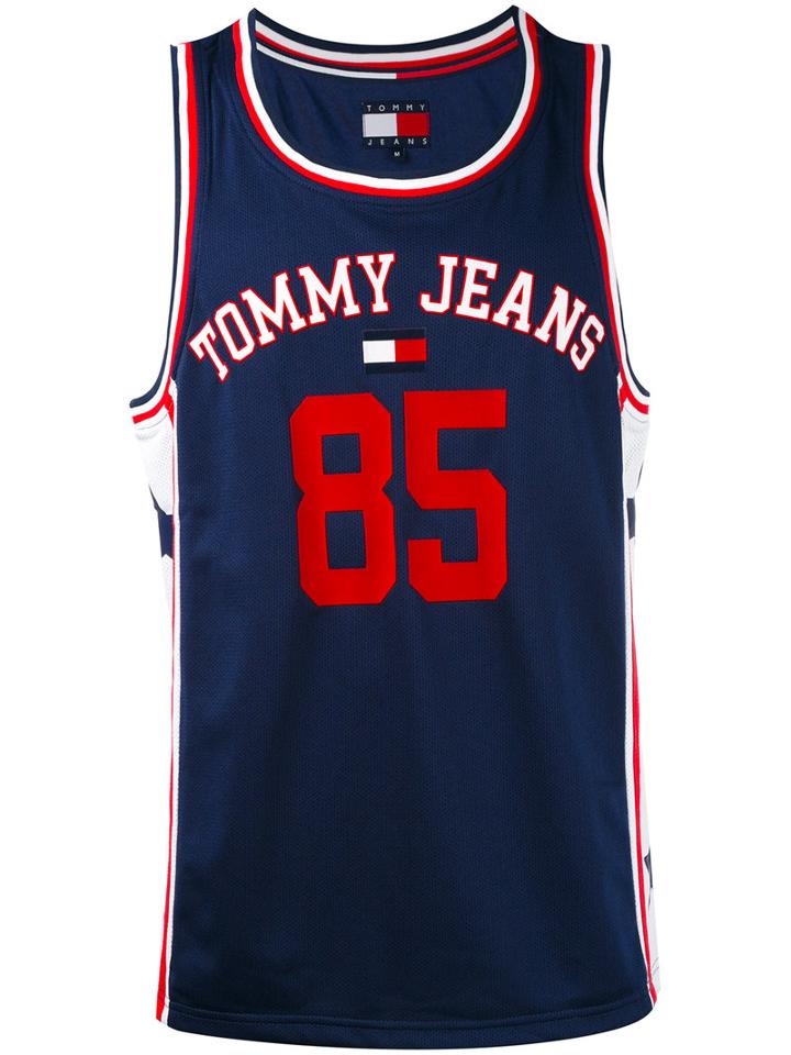 Tommy Jeans - Mesh Basketball Tank - Men - Polyester - L, Blue, Polyester