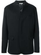 Helmut Lang Flap Pockets Lapeless Blazer, Men's, Size: 44, Black, Cotton/nylon/polyester