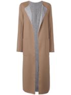 Tagliatore Patch Pockets Mid Coat, Women's, Size: 42, Brown, Cupro/camel Hair/virgin Wool