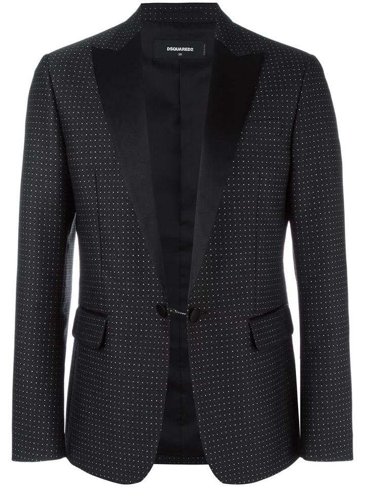 Dsquared2 London Tux Dot Pattern Jacket - Black