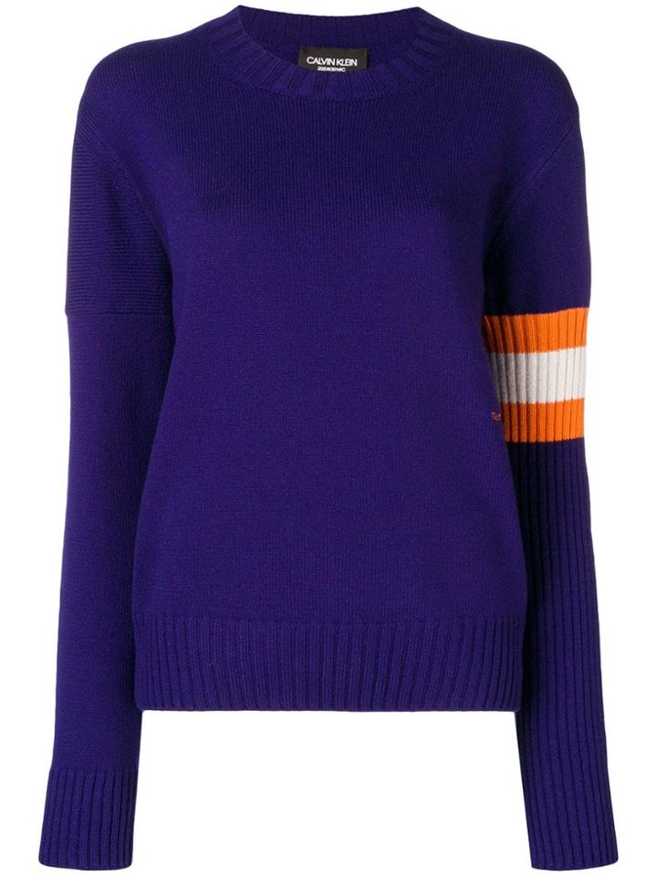 Calvin Klein 205w39nyc Contrasting Panels Jumper - Blue