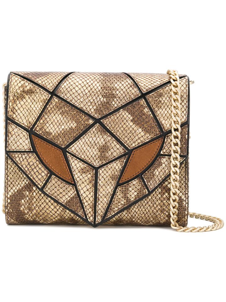 Just Cavalli Panelled Snake Mini Bag - Metallic