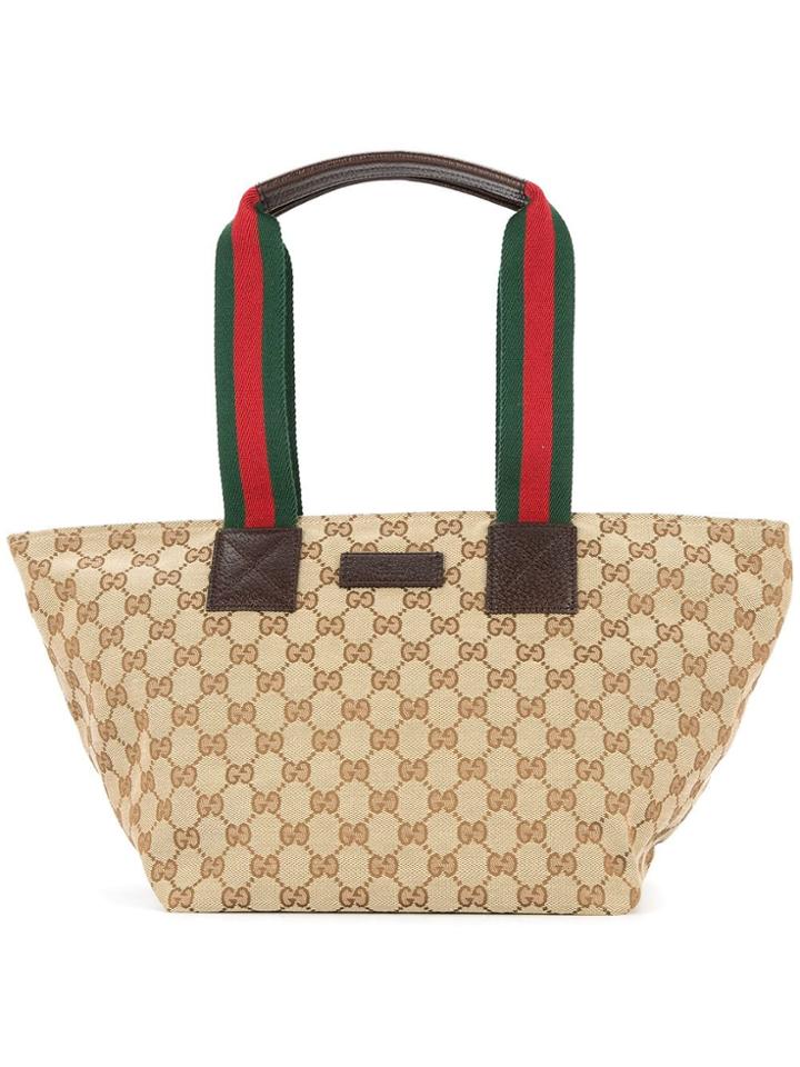 Gucci Pre-owned Shelly Line Tote Bag - Brown