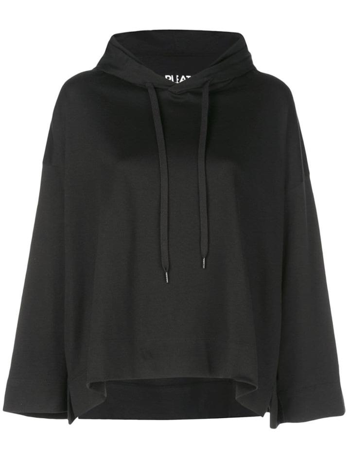 Pleats Please By Issey Miyake Dropped Shoulder Hoodie - Black