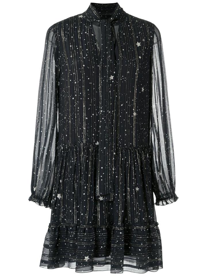 Talie Nk Silk Shift Dress, Women's, Size: 38, Black, Silk