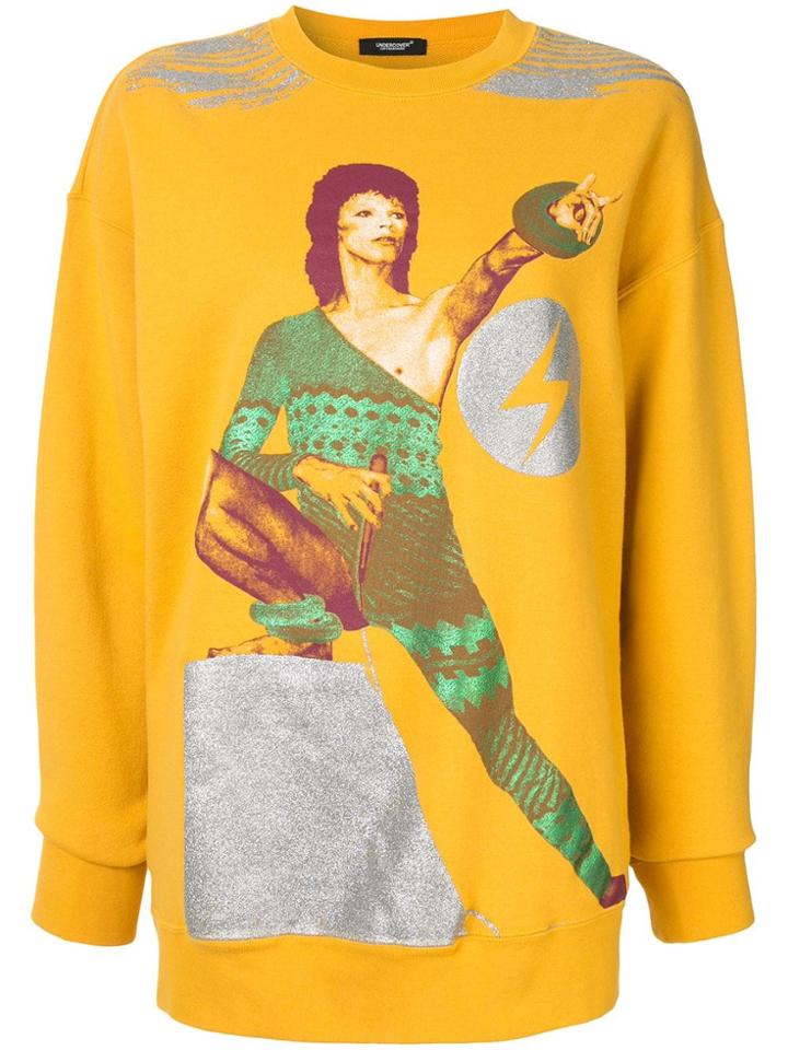 Undercover Bowie Print Sweatshirt - Yellow