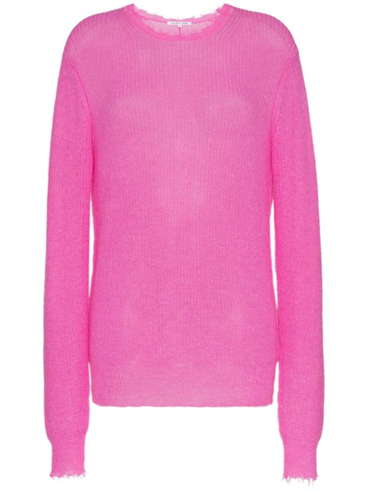 Helmut Lang Feather Weight Mohair Jumper - Pink & Purple