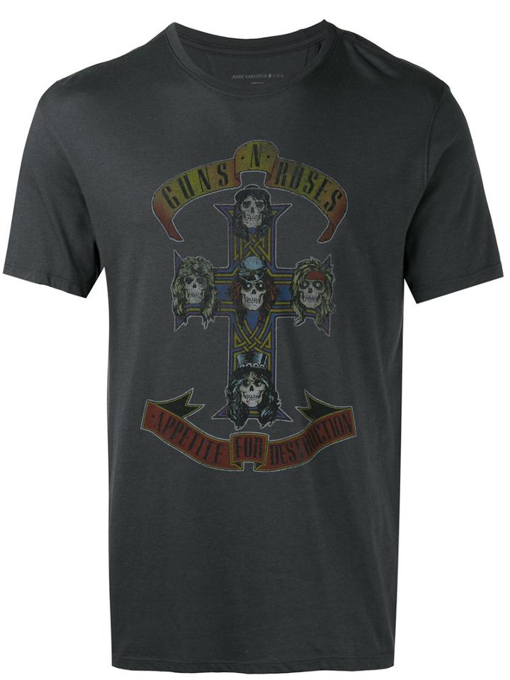 John Varvatos Guns N' Roses T-shirt, Men's, Size: Xxl, Green, Cotton/modal