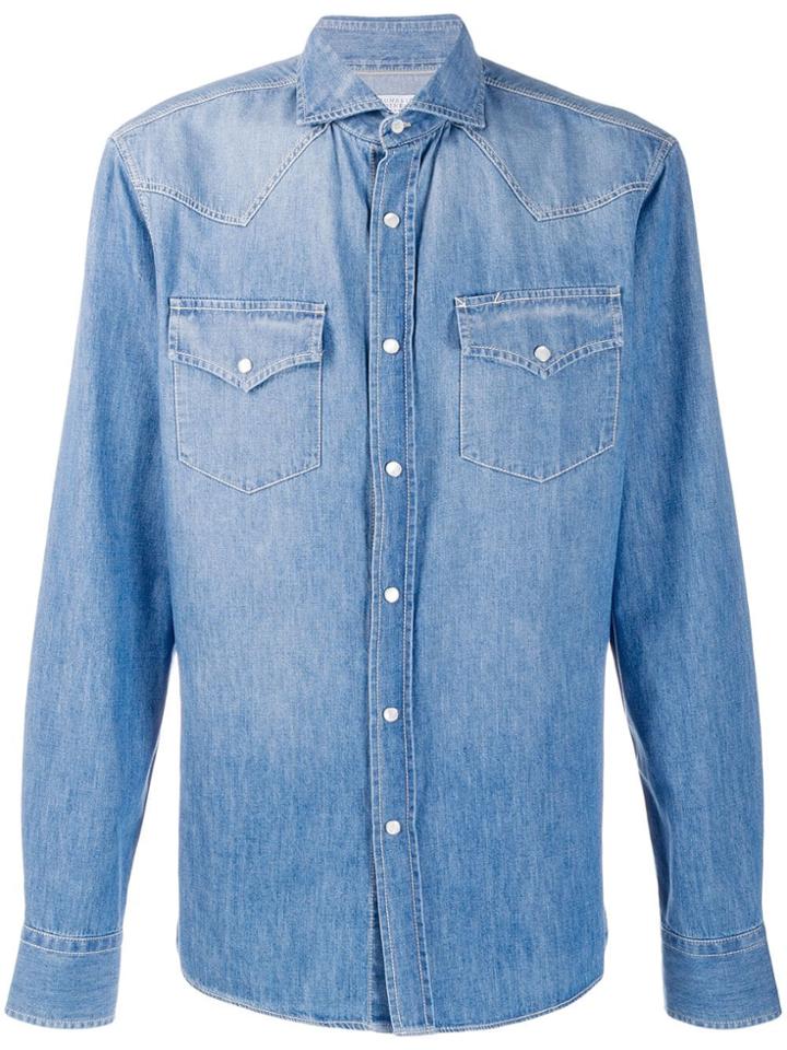 Brunello Cucinelli Faded Denim Shirt - Blue