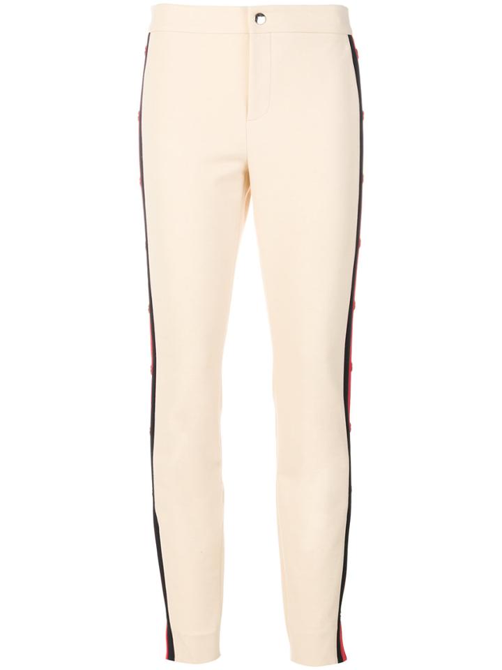 Gucci Side Striped Slim Trousers - Nude & Neutrals