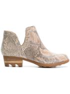 Sorel Embossed Ankle Boots - Nude & Neutrals