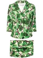 Dolce & Gabbana Pre-owned 1990's Leaf Print Suit - Green