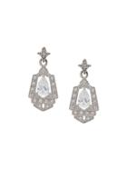 V Jewellery Crest Earrings - Silver