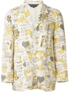 Comme Des Garçons Vintage Printed Blazer, Men's, Size: S, Nude/neutrals