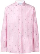 Hackett Fish Print Striped Shirt - Pink