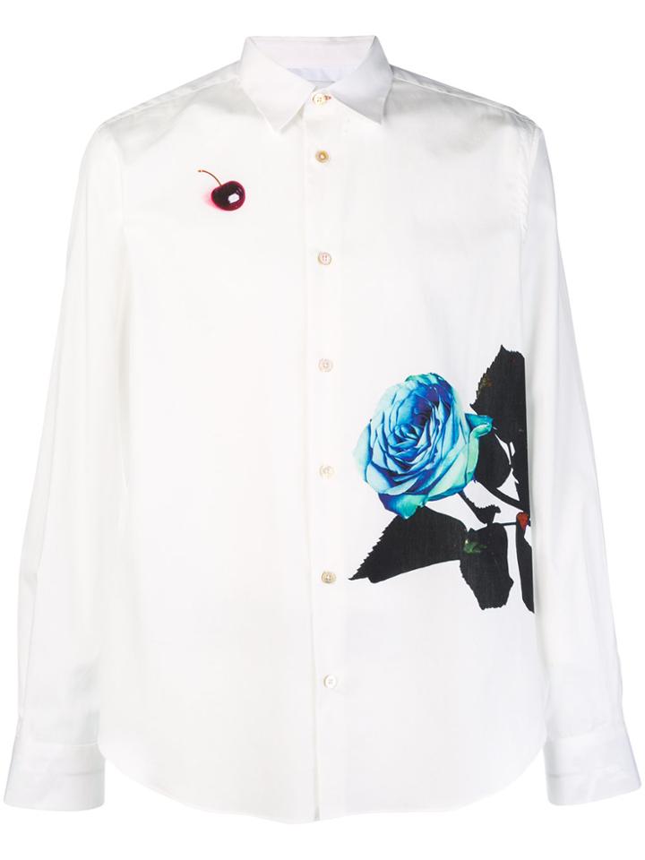 Ps By Paul Smith Print Front Shirt - White