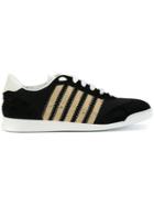 Dsquared2 Sneakers With Gold Detail - Black