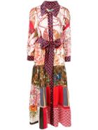 Rianna + Nina Mixed Print Shirt Dress - Brown