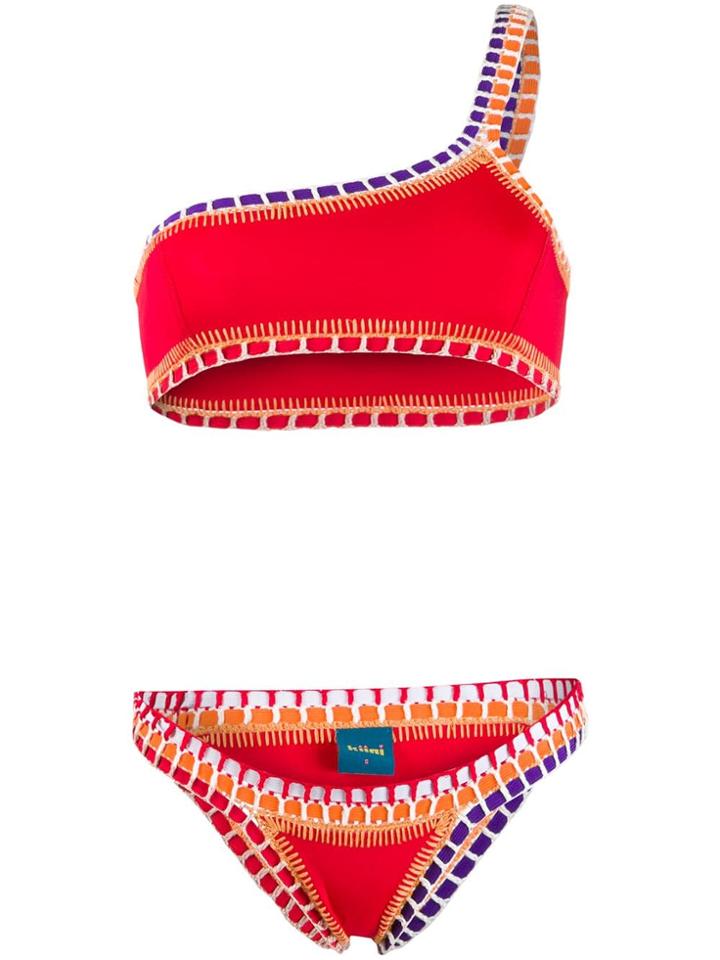 Kiini One Shoulder Bikini - Red