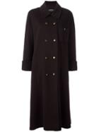 Chanel Pre-owned Double Breasted Overcoat - Brown