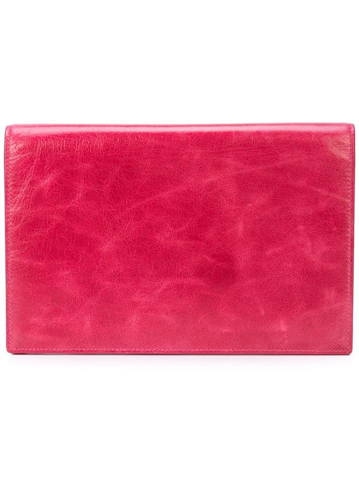 Dvf Diane Von Furstenberg Large Flap Pouch - Pink & Purple