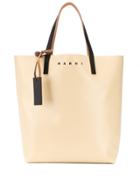 Marni Logo Shopper Tote - Neutrals