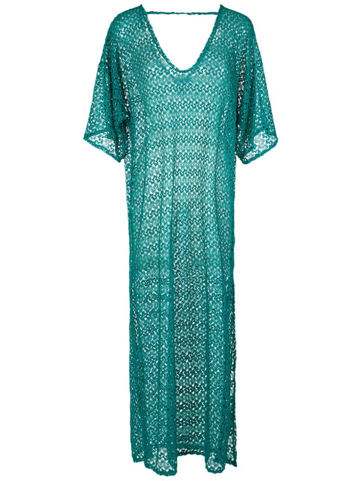 Brigitte Lace Maxi Kaftan - Blue