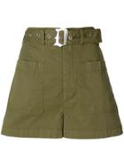 Dondup Belted Fitted Shorts - Green